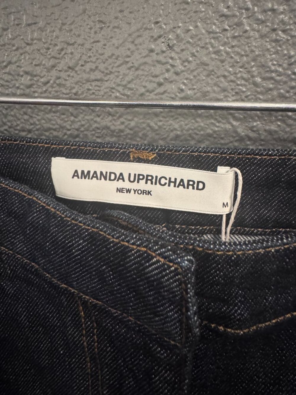 Amanda Uprichard raw-hem denim column maxi skirt. - Picture 3 of 3
